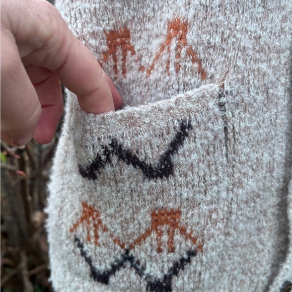Harries Woman’s 100% Wool Brown Patterned Sweater Vest Sz Sm - Picture 5 of 9